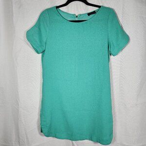 Mittoshop Teal Women's Top Scalloped Hem and Sleeve Size Medium
